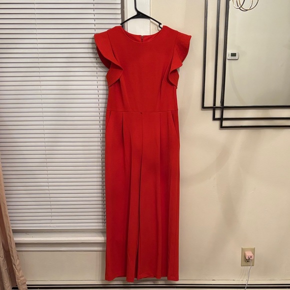 Calvin Klein Dresses & Skirts - Calvin Klein Red Maxi Jumper with Ruffle Detail